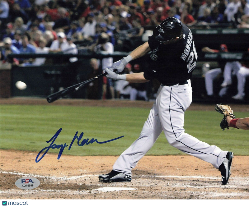 LOGAN MORRISON Signed 8x10 Photo PSA/DNA Miami Marlins Autographed