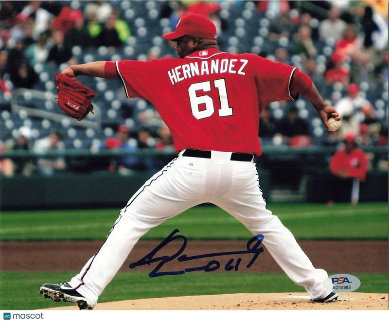 LEVI HERNANDEZ signed 8x10 photo PSA/DNA Washington Nationals Autographed