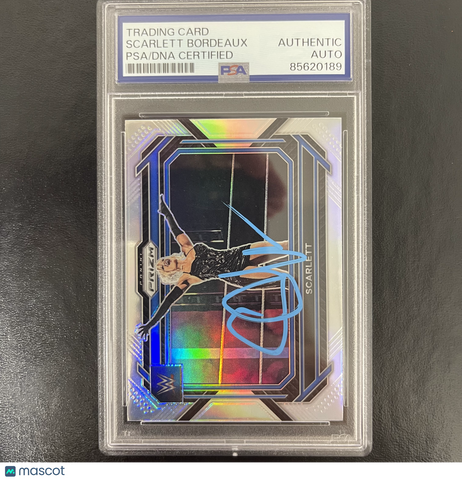 2023 Panini Prizm WWE #69 Scarlett Bordeaux signed card PSA