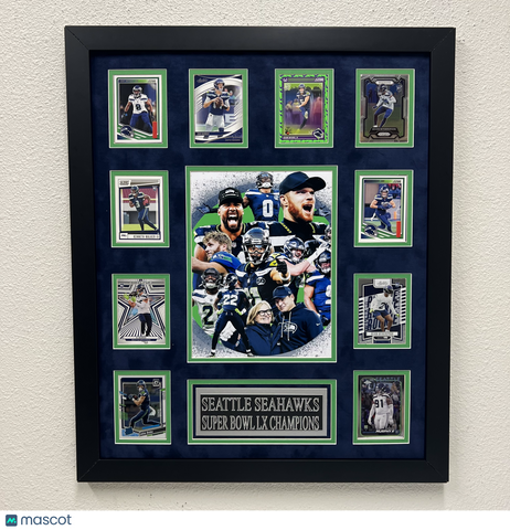 Seattle Seahawks Super Bowl LX Champion 10-Card Custom Display Frame