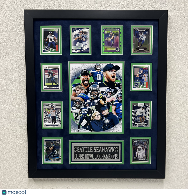 Seattle Seahawks Super Bowl LX Champion 10-Card Custom Display Frame