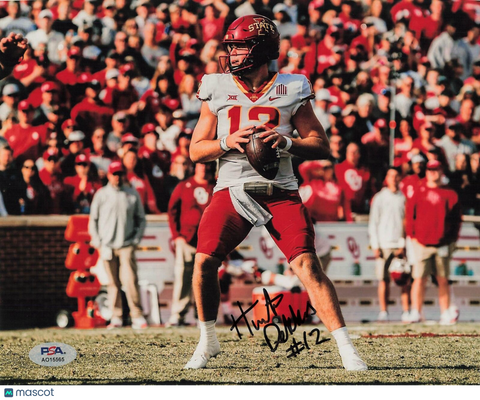 Hunter Dekkers signed 8x10 photo PSA/DNA Autographed Iowa State Football