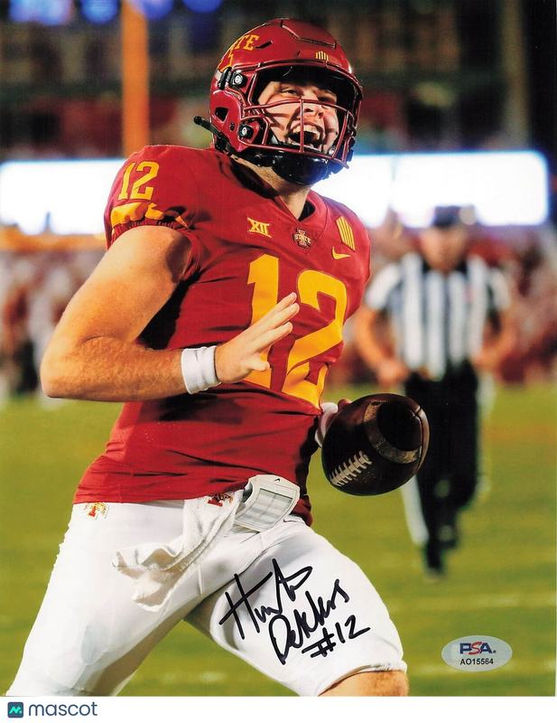 Hunter Dekkers signed 8x10 photo PSA/DNA Autographed Iowa State Football
