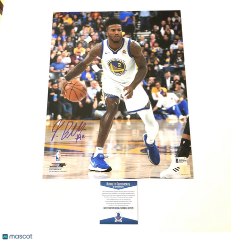 Jordan Bell signed 11x14 photo BAS Beckett Golden State Warriors Autographed