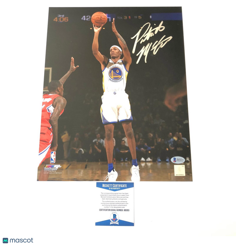Patrick McCaw signed 11x14 photo BAS Beckett Golden State Warriors Autographed