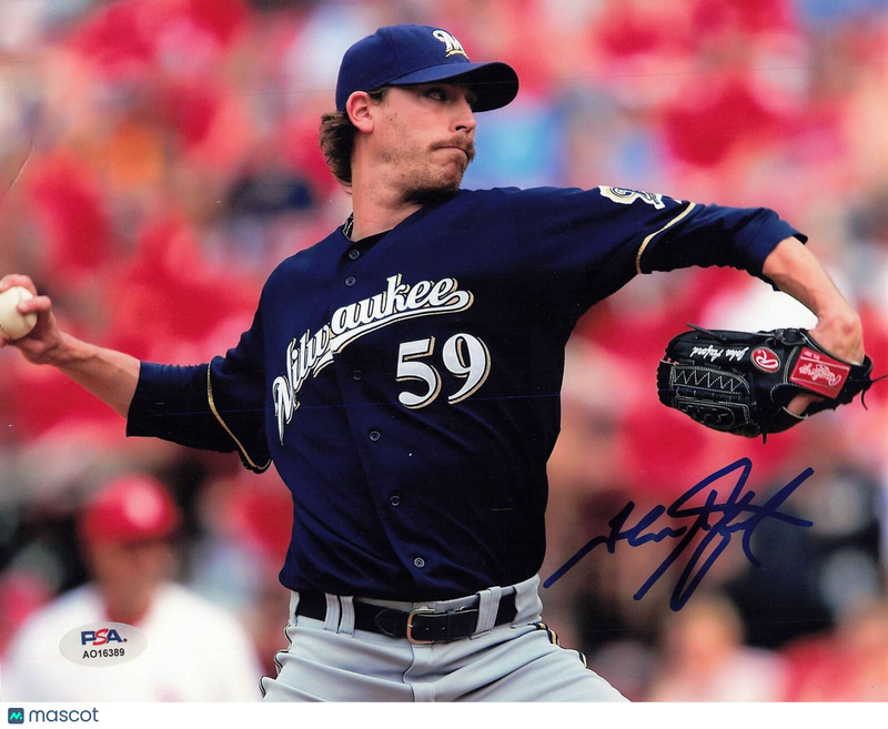 John Axford signed 8x10 photo PSA/DNA Milwaukee Brewers Autographed