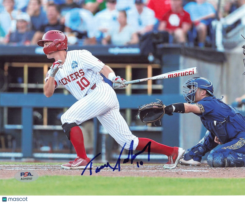 Tanner Tredaway signed 8x10 photo PSA/DNA Autographed Oklahoma Sooners
