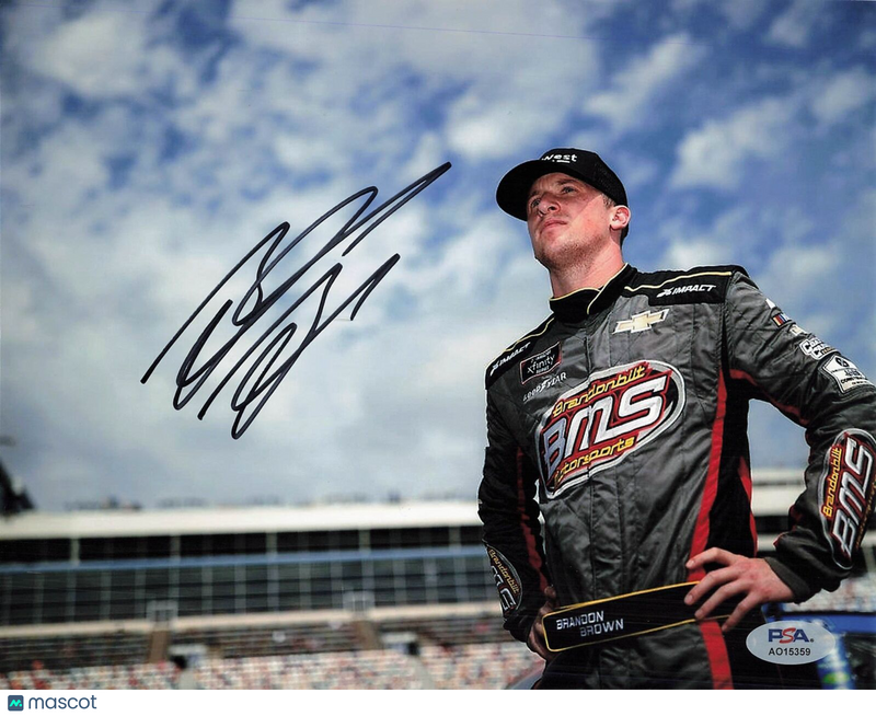 Brandon Brown signed 8x10 photo PSA/DNA Autographed Motorsports Driver