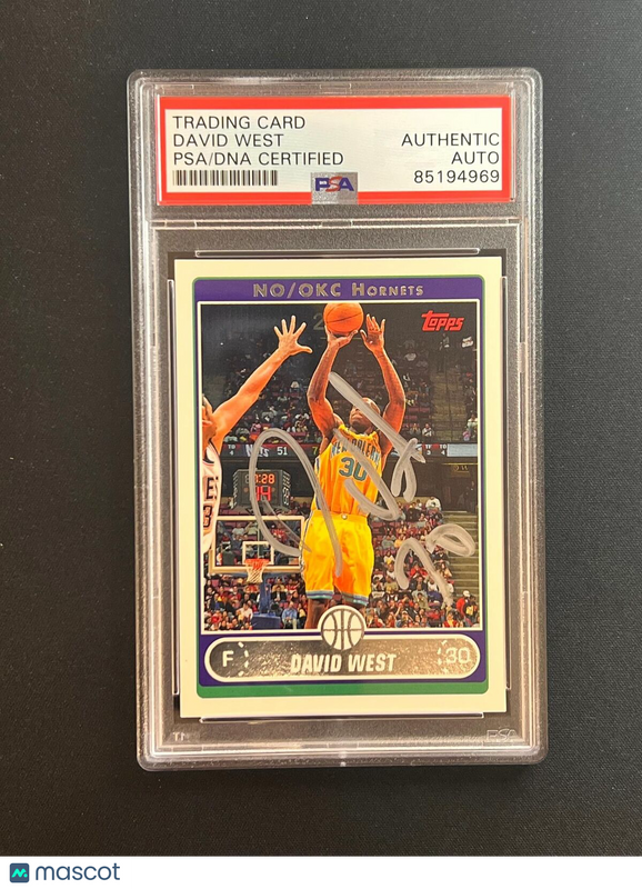 2004-05 Topps #178 David West Signed AUTO PSA Slabbed Hornets