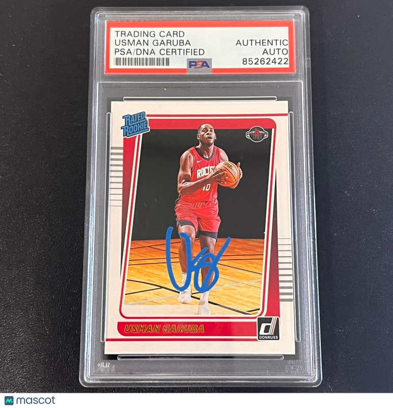2021-22 Panini Donruss Rated Rookie #238 Usman Garuba Signed Card AUTO PSA Slabb
