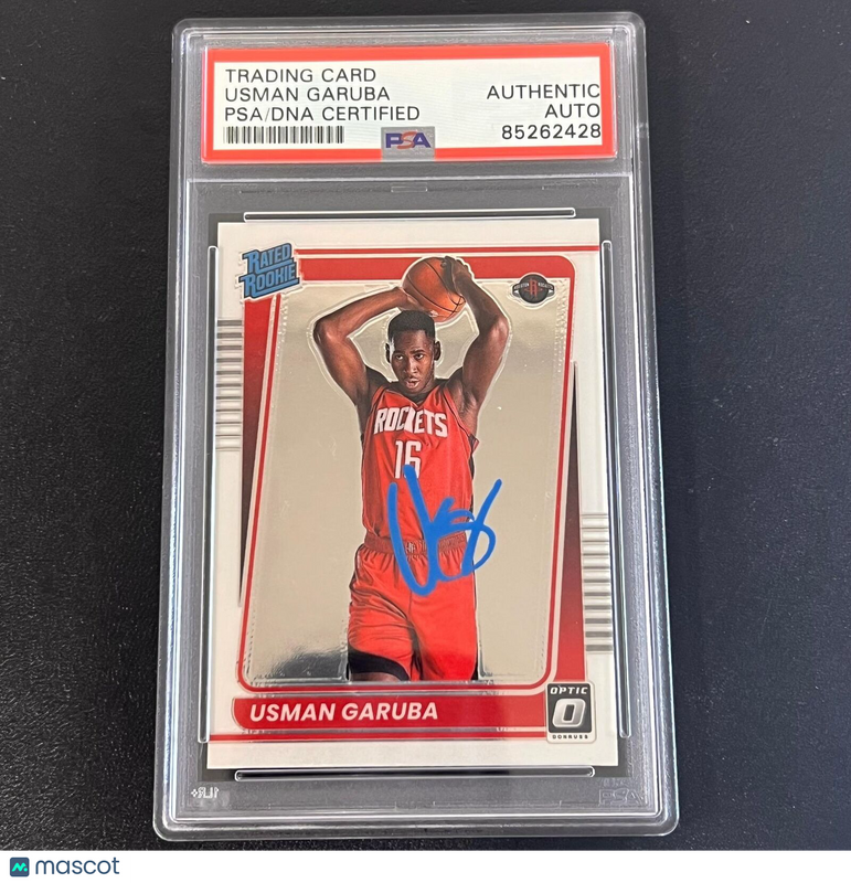 2021-22 Panini Donruss Optic Rated Rookie #188 Usman Garuba Signed Card AUTO PSA