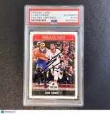 2017-18 NBA Hoops #231 Evan Turner Signed Card AUTO PSA Slabbed Trailblazers