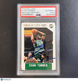 2015-16 NBA Hoops #21 Evan Turner Signed Card AUTO PSA Slabbed Celtics