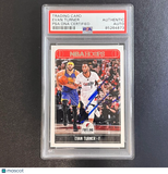 2017-18 NBA Hoops #231 Evan Turner Signed Card AUTO PSA Slabbed Trailblazers