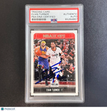 2017-18 NBA Hoops #231 Evan Turner Signed Card AUTO PSA Slabbed Trailblazers