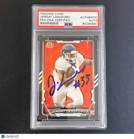2015-16 Topps Bowman #35 Jeremy Langford Signed Card PSA Slabbed Auto Chicago Be