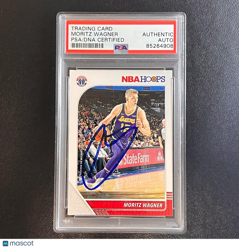 2019-20 Panini NBA Hoops #276 Moritz Wagner AUTO PSA Slabbed Wizards