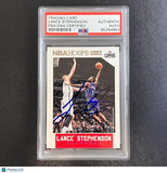 2015-16 NBA Hoops #242 Lance Stephenson Signed Card Auto PSA Slabbed Clippers