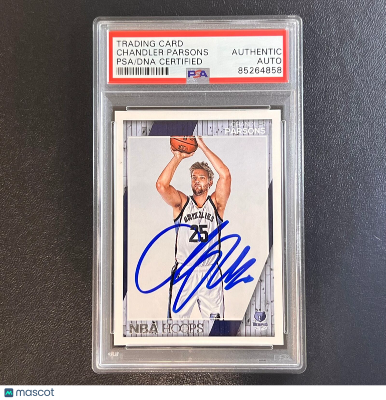 2016-17 NBA Hoops #83 Chandler Parsons Signed Card AUTO PSA/DNA Slabbed Memphis