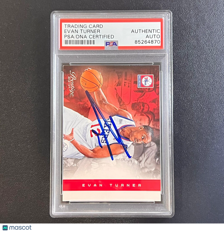 2012-13 Panini Prestige #132 Evan Turner Signed Card AUTO PSA/DNA Slabbed 76ers