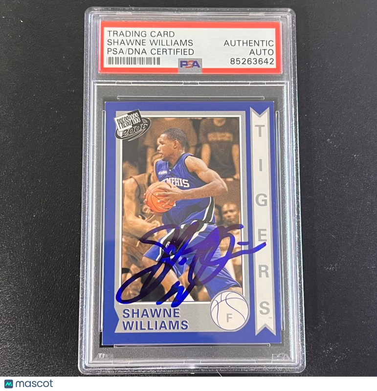 2006-07 PressPass #14/25 Shawne Williams Signed Rookie Card AUTO PSA Slabbed