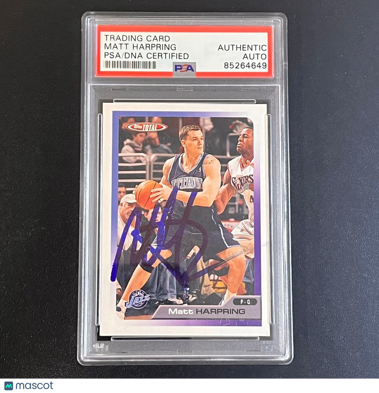 2006-07 Topps Total #57 Matt Harpring Signed Card AUTO PSA Slabbed Jazz