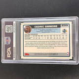 2006-07 Topps Rookie Card #233 Cedric Simmons Signed Card AUTO PSA Slabbed Horne