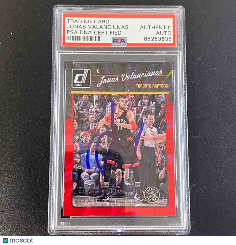 2016-17 Panini Donruss #107 Jonas Valanciunas Signed Card AUTO PSA Slabbed Rapto