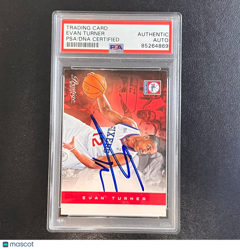 2012-13 Panini Prestige #132 Evan Turner Signed Card AUTO PSA/DNA Slabbed 76ers