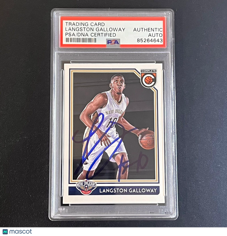 2016-17 Panini Complete #255 Langston Galloway Signed Card AUTO PSA Slabbed Peli