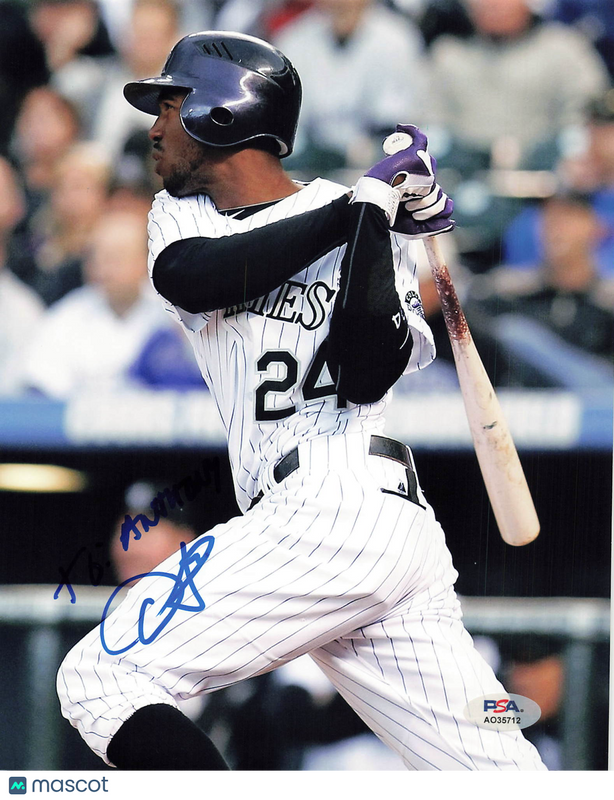 Dexter Fowler Colorado Rockies Signed 8x10 Photo PSA