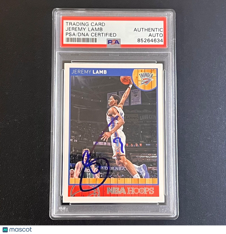 2013-14 Panini NBA Hoops #43 Jeremy Lamb Signed Card AUTO PSA/DNA Slabbed  Thund