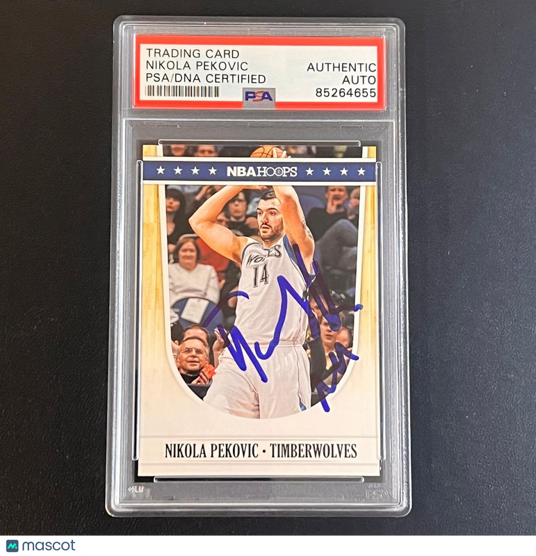 2012-13 Panini NBA Hoops #139 Nikola Pekovic Signed Card AUTO PSA Slabbed Timber