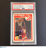 1989-90 Fleer #3 Cliff Levingston Signed Card PSA Slabbed Hawks