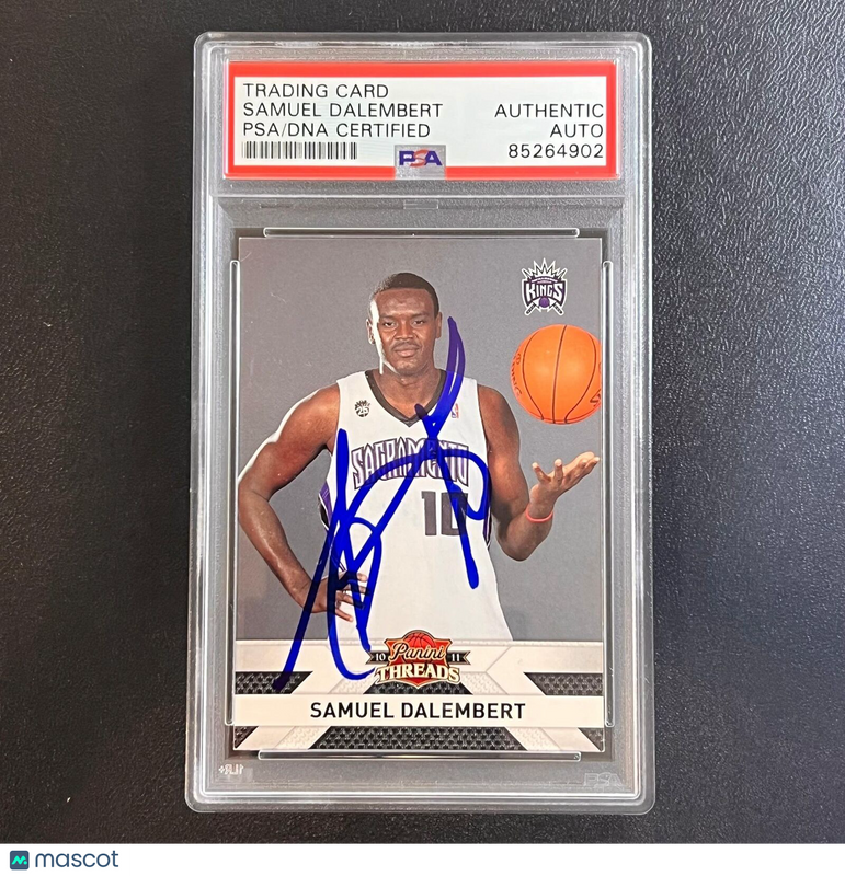 2010-11 Panini Threads #73 Samuel Dalembert Signed Card AUTO PSA Slabbed Kings