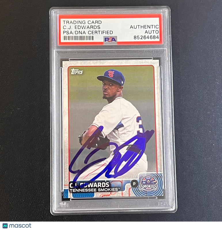 2015-16 Topps Pro Debut #126 CJ Edwards Signed Card PSA/DNA Slabbed AUTO Smokies