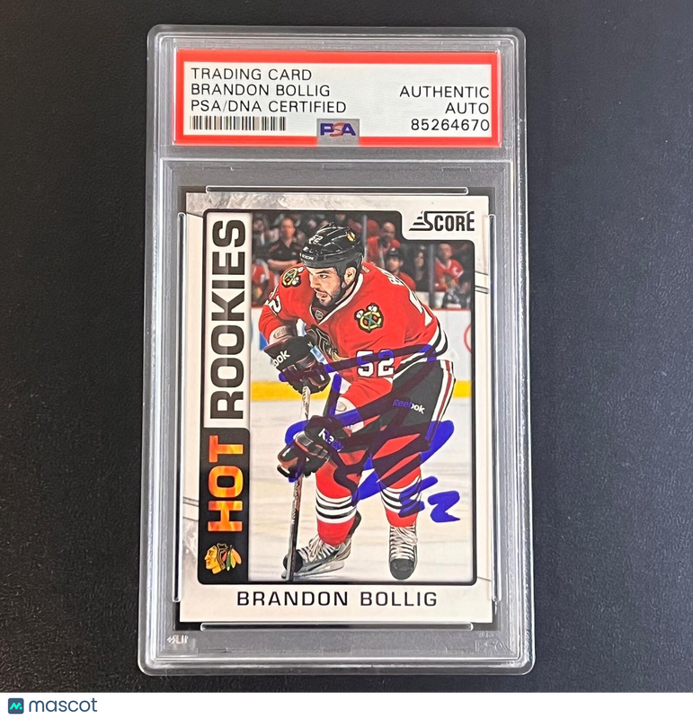 2012-13 Panini Hot Rookies #515 Brandon Bollig Signed Card PSA Slabbed Blackhawk
