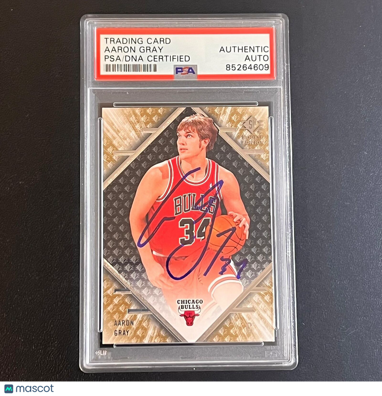 2007-08 Upper Deck Rookie Edition #34 Aaron Gray Signed Card AUTO PSA Slabbed RC