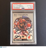 1990-1991 NBA Hoops #172 Billy Thompson Signed Card AUTO PSA Slabbed Heat