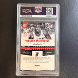 2012-13 Absolute Basketball #38 Wesley Matthews Signed Card AUTO PSA Slabbed Tra