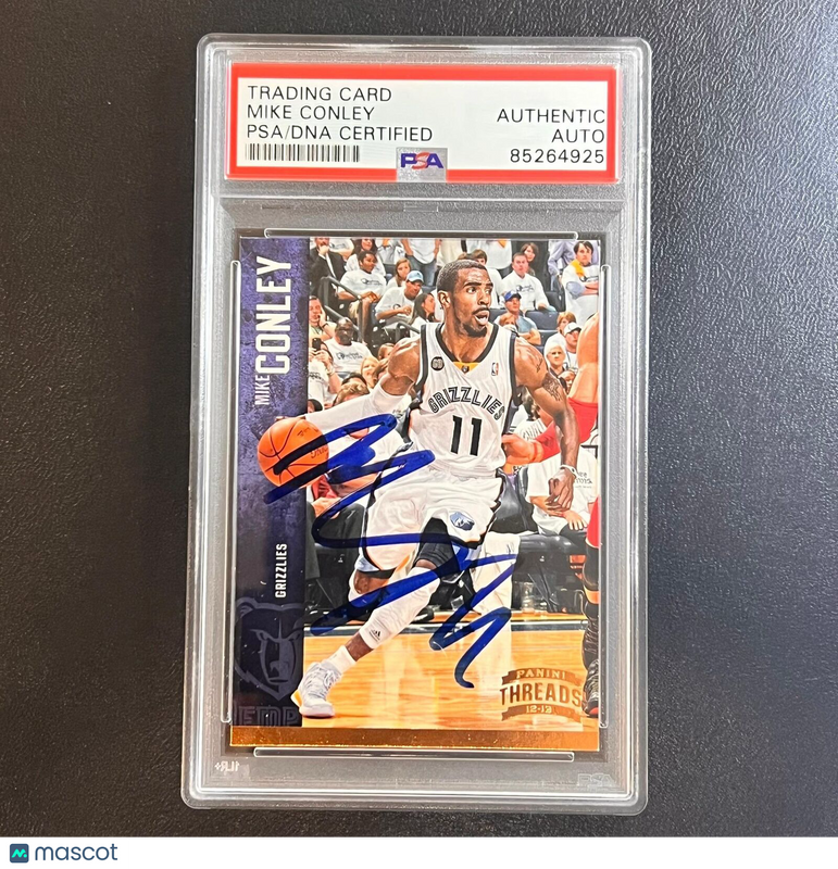 2012-13 Panini Threads #75 Mike Conley signed AUTO Card PSA/DNA Slabbed Grizzlie