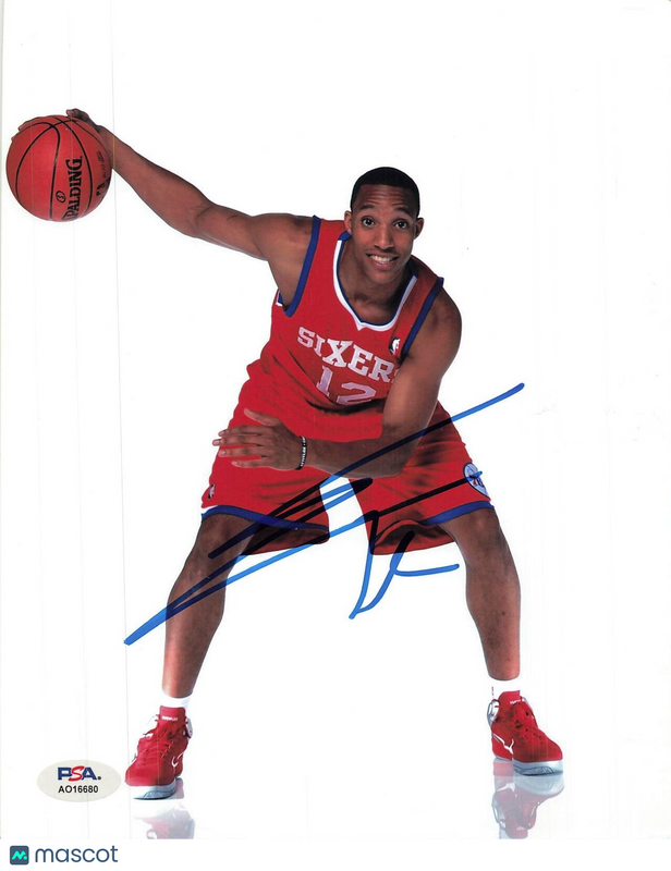 EVAN TURNER signed 8x10 photo PSA/DNA Philadelphia 76ers Autographed