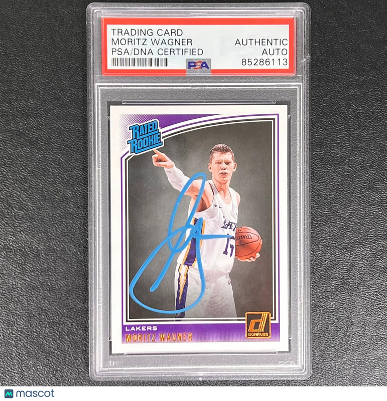 2018-19 Panini Donruss Rated Rookie #197 Moritz Wagner Signed Card AUTO PSA Slab