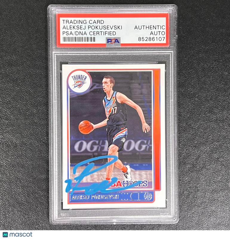 2021-22 Panini NBA Hoops #13 Aleksej Pokusevski Signed Card AUTO PSA/DNA Slabbed