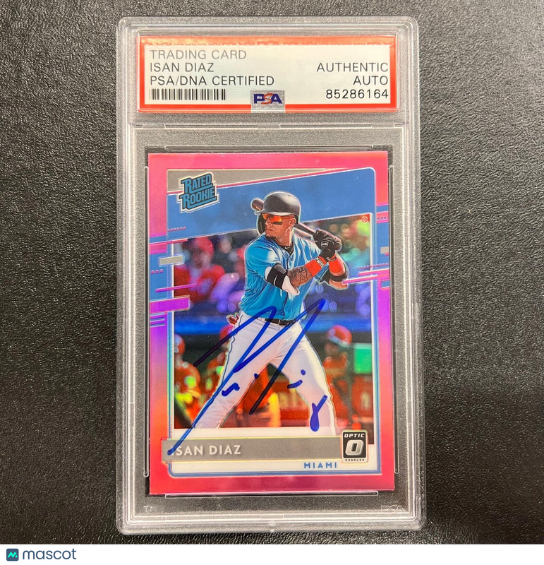 2020 Panini Donruss #48 Isan Diaz Signed Card PSA/DNA Slabbed AUTO
