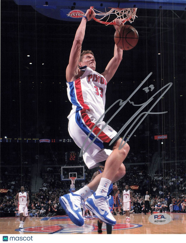 Jonas Jerebko signed 8x10 photo PSA/DNA Detroit Pistons Autographed