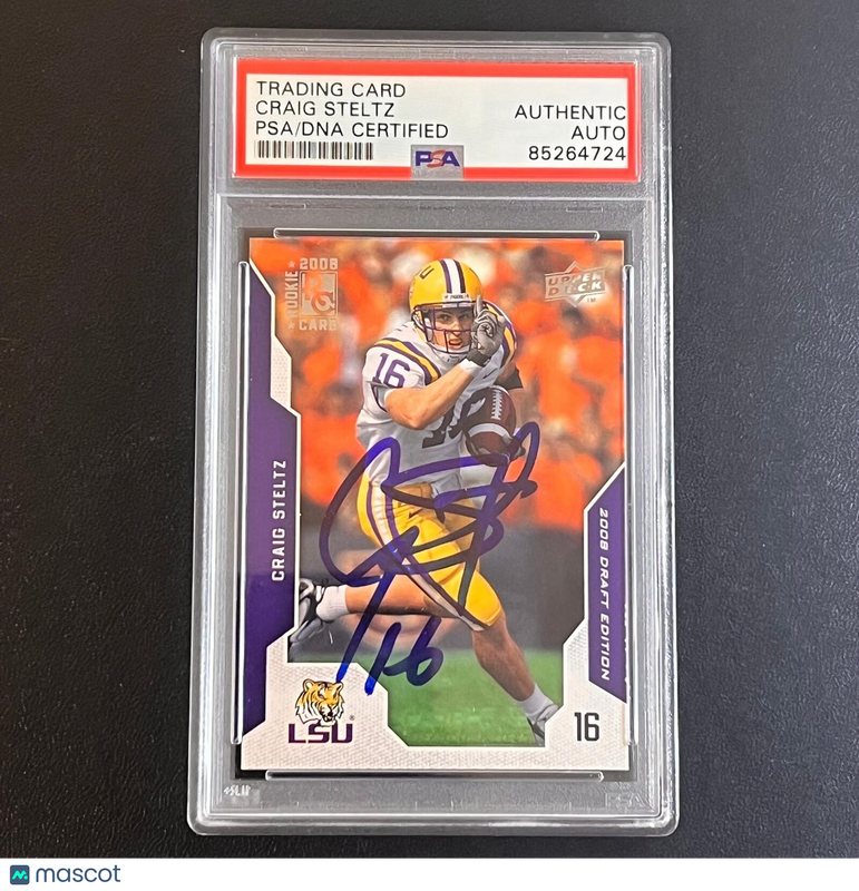 2008-09 Topps Upper Deck NFL Draft Edition #19 Craig Steltz RC signed card PSA/D