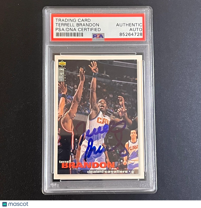 1995-96 Upper Deck #257 Terrell Brandon Signed Card AUTO PSA Slabbed Cavaliers