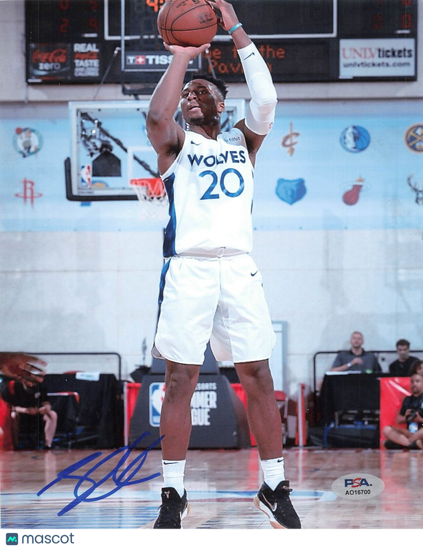 JOSH OKOGIE signed 8x10 photo PSA/DNA Minnesota Timberwolves Autographed