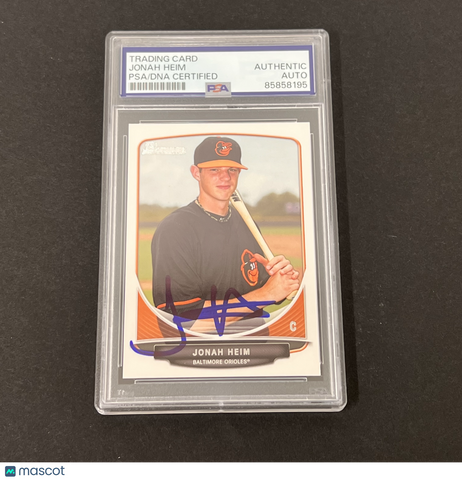 2013 Topps Bowman Briefing#BDPP50 Jonah Heim Signed Card PSA Autographed